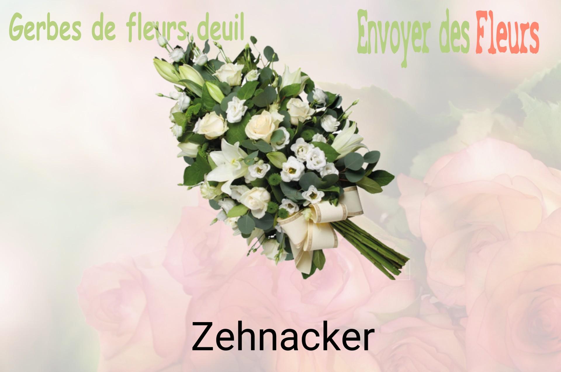 Gerbe de fleurs de deuil livrée à Zehnacker
